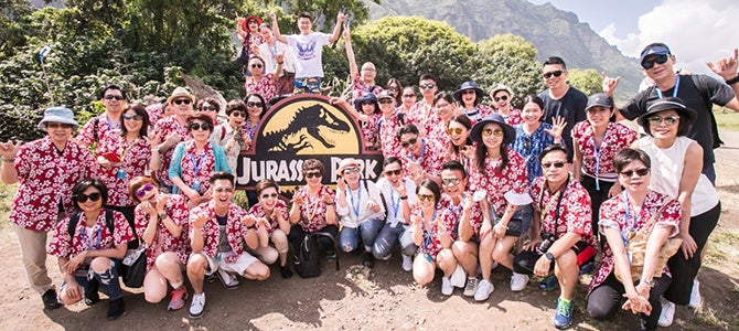 Nu Skin Greater China Enjoys a Trip to Hawaii Nu Skin sales leaders visit the set of Jurassic Park in Hawaii